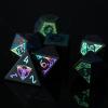 UDIXI Obsidian Dice Gemstone DND Dice Set Stone D&D Dice Colorful Pattern for and Tabletop Games view 4