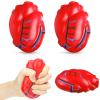 3 Pieces Human Fake Heart with Veins Stress Ball PU Foam Heart Prop Heart Shaped Anatomy Lifelike Heart Stress Balls Anatomical Heart Toy for Stress Fidget Relief Valentine Party Decoration view 1
