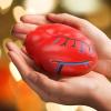 3 Pieces Human Fake Heart with Veins Stress Ball PU Foam Heart Prop Heart Shaped Anatomy Lifelike Heart Stress Balls Anatomical Heart Toy for Stress Fidget Relief Valentine Party Decoration view 2