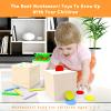 Adena Montessori 3 in 1 Wooden Montessori Play Kit Baby Toys,Includes Matchstick Color Drop Game,Carrot Harvest Game and Coin Box,Learning Toy for Kid 1,2,3 Year Old,Girl Boy Gift for Baby 6-12 Month view 3