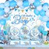 Chengu 194 Pcs Elephant Baby Shower Party Supplies - Blue It's a Boy Backdrop Banner, Tablecloth, Tableware & Balloons Party Decorations for Baby Showers Gender Reveal(Boy Style) view 1