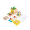 Adena Montessori 5 in 1 Wooden Montessori Play Kit Baby Toys,Object Permanence Box,Matchstick Color Drop,Cotton Swab Drop Game,Carrot Harvest and Coin Box for Kid 1 Year Old,Gift for Baby 6-12 Month view 2