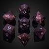 UDIXI Natural Gemstone Dice Set, 7PCS Crystal Stone DND Dice for Role Playing Game and Tabletop Games (Purple Cat's Eye) view 1