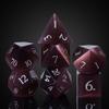 UDIXI Natural Gemstone Dice Set, 7PCS Crystal Stone DND Dice for Role Playing Game and Tabletop Games (Purple Cat's Eye) view 2
