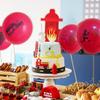 24 PACK 12" Fireman Firefighter Theme Latex Balloons Fire Engine Fire Truck Balloons Police Party Balloons for Adults Birthday Baby Shower Supplies Party Decorations view 2