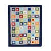 10 PCs Gray Navy Geometry Square Nursery Crib Bedding Set Baby Boy Baby Girl Colorful Square Theme Cot Bedding Set view 2
