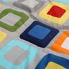 10 PCs Gray Navy Geometry Square Nursery Crib Bedding Set Baby Boy Baby Girl Colorful Square Theme Cot Bedding Set view 3