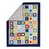 10 PCs Gray Navy Geometry Square Nursery Crib Bedding Set Baby Boy Baby Girl Colorful Square Theme Cot Bedding Set view 4