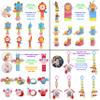 Baby Rattles & Socks - Wrist & Ankle Rattle Toys, Hanging Rattle, Activity Gift for Infants (12 B) view 3