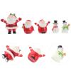 Happyyami 10 Pcs Santa Claus Resin Miniature Ornaments, Christmas Desktop Decorations for Home Office, for Holiday Decor and Children view 2