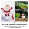 Happyyami 10 Pcs Santa Claus Resin Miniature Ornaments, Christmas Desktop Decorations for Home Office, for Holiday Decor and Children view 3