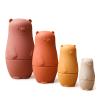 OESSUF Russian Nesting Dolls for Kids Silicone Easter Toys Matryoshka Doll Montessori Educational Toy Bears Stacking Nesting Doll Toys for Toddlers 3 Years Up (Red Doll) view 1