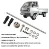 Dilwe RC Metal Rear Bridge axle, Remote Controlled Truck Upgrade Accessory for WPL D12, 2 Colors(Silver) view 2