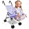 Anivia Stroller Toy Collection Doll Stroller Baby Doll Accessories for Toddlers 1-3Heart Design Gifts for Toddlers and Girls Toy Stroller view 1