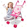 Anivia Baby Doll Collection Doll Stroller Heart Design Gifts for Toddlers and Girls Foldable Doll Stroller view 1