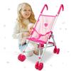 Anivia Baby Doll Collection Doll Stroller Heart Design Gifts for Toddlers and Girls Foldable Doll Stroller view 2