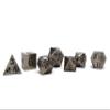 7 Piece Legendary Metal Dice Set - Bronze, Gold, Silver, and Copper Designs with Signature Font (Legendary Silver) view 3