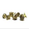 7 Piece Legendary Metal Dice Set - Bronze, Gold, Silver, and Copper Designs with Signature Font (Legendary Bronze)