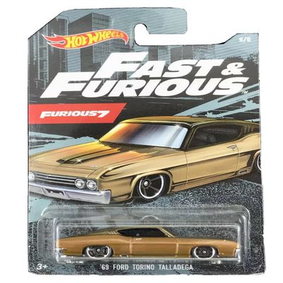 DieCast Hot Wheels '69 Ford Torino Talladega 5/5, Fast & Furious Furious 7