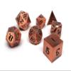 7 Piece Legendary Metal Dice Set - Bronze, Gold, Silver, and Copper Designs with Signature Font (Legendary Copper) view 2