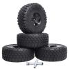 Hobbyfire Height 4.72 inches (120mm) 1/10 Short Course Truck Tires and Wheel Rims 12mm Hex with Foam Inserts for for All Terrain, Set of 4 (Style B) view 1
