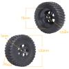 Hobbyfire Height 4.72 inches (120mm) 1/10 Short Course Truck Tires and Wheel Rims 12mm Hex with Foam Inserts for for All Terrain, Set of 4 (Style B) view 2