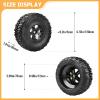 FriHobby High Performance 1/10 Short Course Truck Tires and Wheels Set 12mm Hex for Traxxas Slash 4X4 Redcat Blackout SC Losi Tenacity Baja Rey HPI HSP, Non Preglued (Not Preglued) view 2