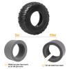 FriHobby High Performance 1/10 Short Course Truck Tires and Wheels Set 12mm Hex for Traxxas Slash 4X4 Redcat Blackout SC Losi Tenacity Baja Rey HPI HSP, Non Preglued (Not Preglued) view 3