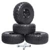 Hobbyfire 1/10 Short Course Truck Tires and Wheel Rims 12mm Hex with Foam Inserts for for All Terrain, Set of 4 (Style A) view 1