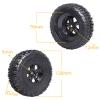Hobbyfire 1/10 Short Course Truck Tires and Wheel Rims 12mm Hex with Foam Inserts for for All Terrain, Set of 4 (Style A) view 2