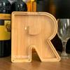 CLPONE 26 Letter Banks Personalized Coin Bank Kids Piggy Bank Laser Custom Name Wood Letter Piggy Banks Toy Bank view 1
