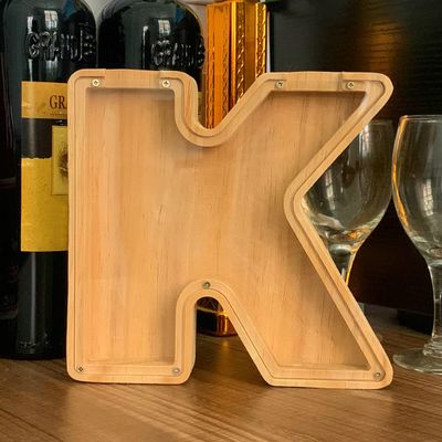 CLPONE 26 Letter Banks Personalized Coin Bank Kids Piggy Bank Laser Custom Name Wood Letter Piggy Banks Toy Bank