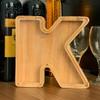 CLPONE 26 Letter Banks Personalized Coin Bank Kids Piggy Bank Laser Custom Name Wood Letter Piggy Banks Toy Bank view 1
