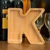 CLPONE 26 Letter Banks Personalized Coin Bank Kids Piggy Bank Laser Custom Name Wood Letter Piggy Banks Toy Bank view 2