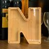 CLPONE 26 Letter Banks Personalized Coin Bank Kids Piggy Bank Laser Custom Name Wood Letter Piggy Banks Toy Bank view 1