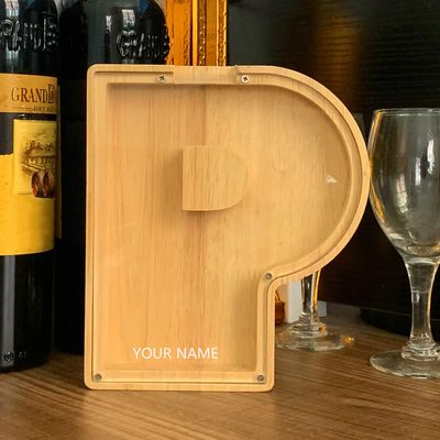 CLPONE 26 Letter Banks Personalized Coin Bank Kids Piggy Bank Laser Custom Name Wood Letter Piggy Banks Toy Bank