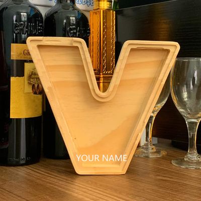 CLPONE 26 Letter Banks Personalized Coin Bank Kids Piggy Bank Laser Custom Name Wood Letter Piggy Banks Toy Bank