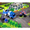 Kidplokio Cityscape Police Themed Respose Map Toy Acivity Felt Playmat, 31 x 27 inch Childrens Rug with 8pc Emergency Vehicles, Toy Cars, BlueTrucks for Boys view 4