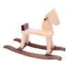 AmishToyBox.com Wooden Rocking Horse Toddler Ride-On Toy (Walnut and Natural) view 1