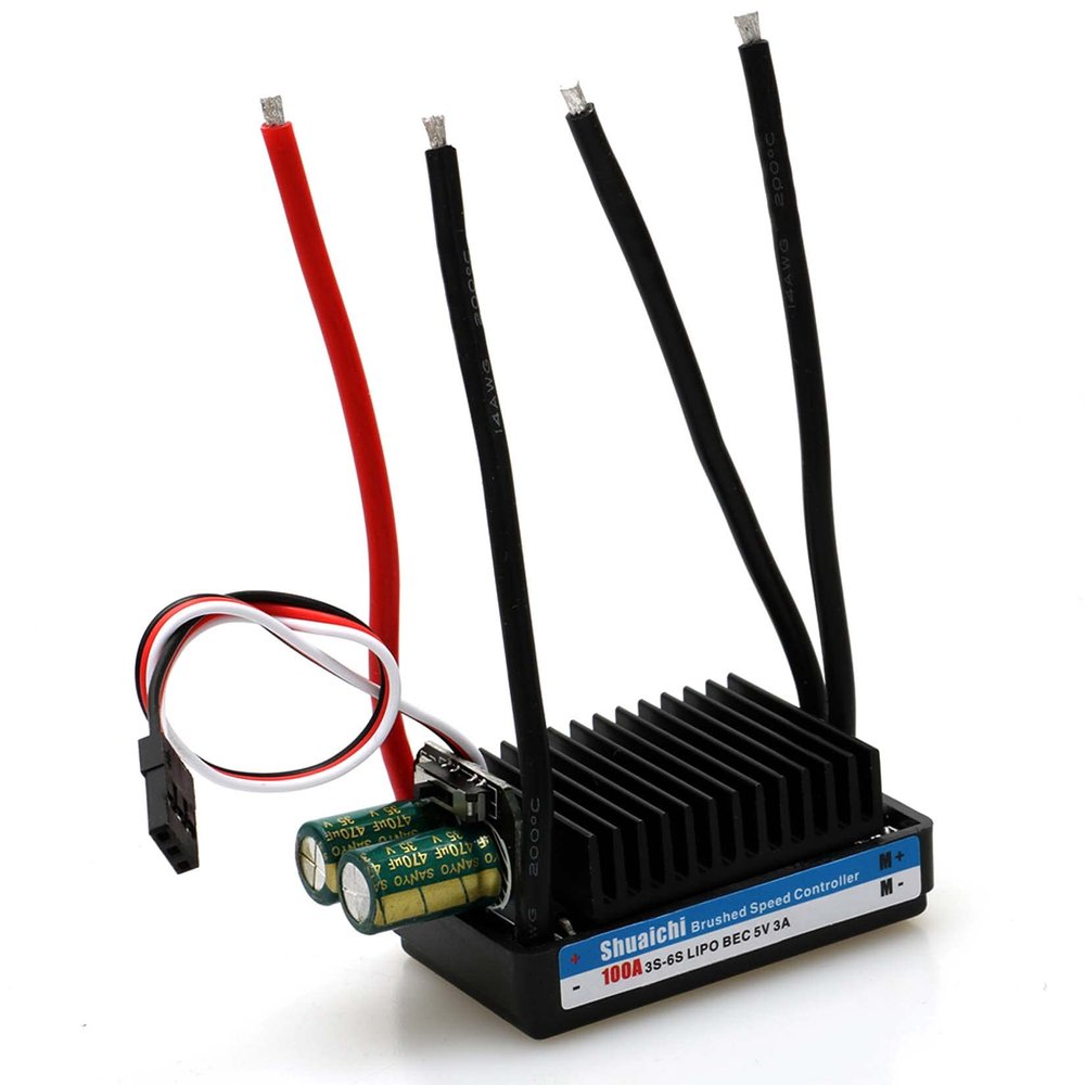 1PCS 12V 24V 100A 110A Bidirectional Brushed ESC 997 775 Brush Motor High Power Electric Speed Controller UBEC 5V 3A 2-Ways for RC Boat Car Tank Lawn Mower Industrial Motor