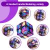 Infinitycube Fidget Toy Stress Relieving Fidgeting Game for Kids and Adults,Cute Pocket-Sized Unique Gadget for Anxiety Relief and Kill Time (Mini Blue/Pink) view 2