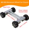 Mecanum Wheel 4wd Metal Robot Car Chassis Control Learning Kit for Arduino Raspberry Pie Microbit with DC Encoder Motor, DIY Steam AGV ROS AI Move Education Platform Robotic Functional Model Silver view 2