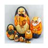 Nesting Dolls Russian Nesting Dolls 10-Piece Matryoshka Egg-Shaped Hand-Painted Wooden Matryoshka Dolls Cute Cartoon Children's Toy Gift Matryoshka Dolls (Color : A) view 2