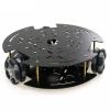 Professional 3WD Smart Robot Car Chassis Kit with 58mm Nylon Omni Wheel & DC Encoder Motors for Arduino Raspberry Pie Microbit, 2-Layer Metal Triangle Panel Robotic Platform DIY Heavy Load Model view 1