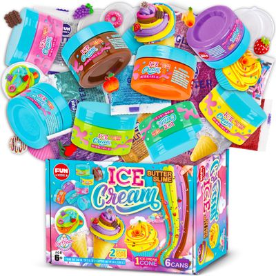 35.16 FL OZ Butter Slime 8 Packs, FunKidz Soft Ice Cream Slime for Girls 6-8 Premade 1040 ML Slime Toys Birthday Gift Party Favors for Kids Age 6-12