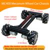 Mecanum Wheel 4wd Metal Robot Car Chassis Control Learning Kit for Arduino Raspberry Pie Microbit with DC Encoder Motor, DIY Steam AGV ROS AI Move Education Platform Robotic Functional Model Black view 2