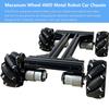 Mecanum Wheel 4wd Metal Robot Car Chassis Control Learning Kit for Arduino Raspberry Pie Microbit with DC Encoder Motor, DIY Steam AGV ROS AI Move Education Platform Robotic Functional Model Black view 3