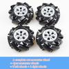 Mecanum Wheel 4wd Metal Robot Car Chassis Control Learning Kit for Arduino Raspberry Pie Microbit with DC Encoder Motor, DIY Steam AGV ROS AI Move Education Platform Robotic Functional Model Black view 4