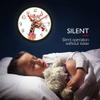 Geek Alerts Cute Pink Giraffe with Horns Exclusive Wall Clock with Voice Control LED Light Battery Operated Silent Non Ticking Watch for Girls Room Safari Baby Animal Nursery Decor view 4