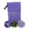 DIRTBAG All Star Footbag 3 Pack with Pouch, 100% Handmade, Premium Quality, Bright Vivid Colors, Signature Carry Bag - Purple/Black view 1